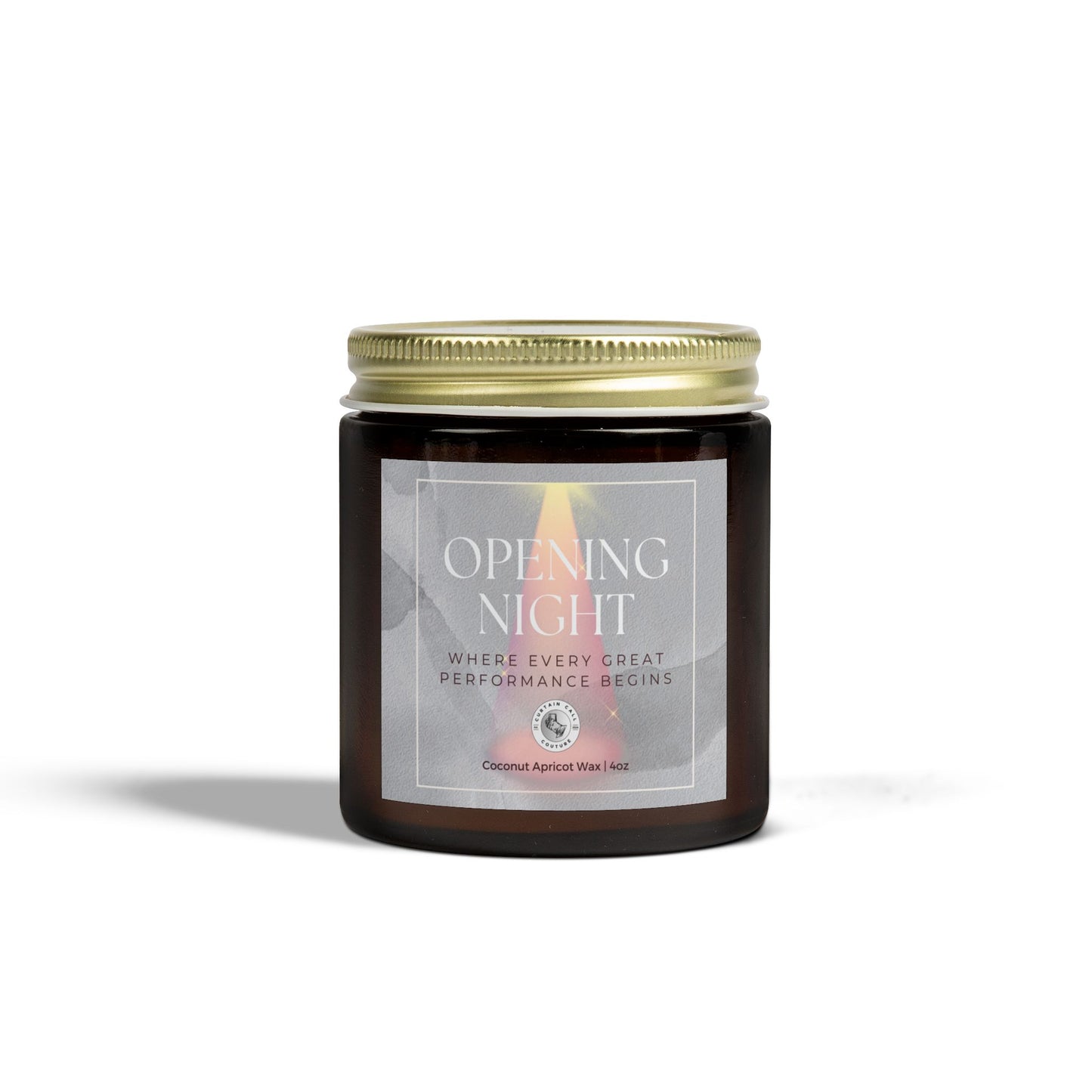 Opening Night Candle - Scented Candle - Coconut Apricot Wax - Theater Decor - Drama Gift - Musicals - Plays Gift - Theater Lover Gift