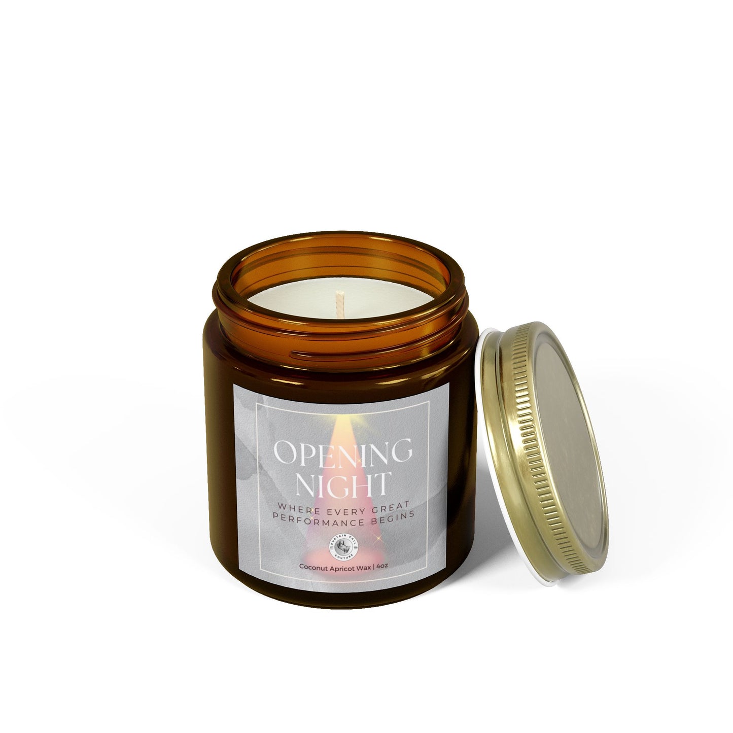 Opening Night Candle - Scented Candle - Coconut Apricot Wax - Theater Decor - Drama Gift - Musicals - Plays Gift - Theater Lover Gift