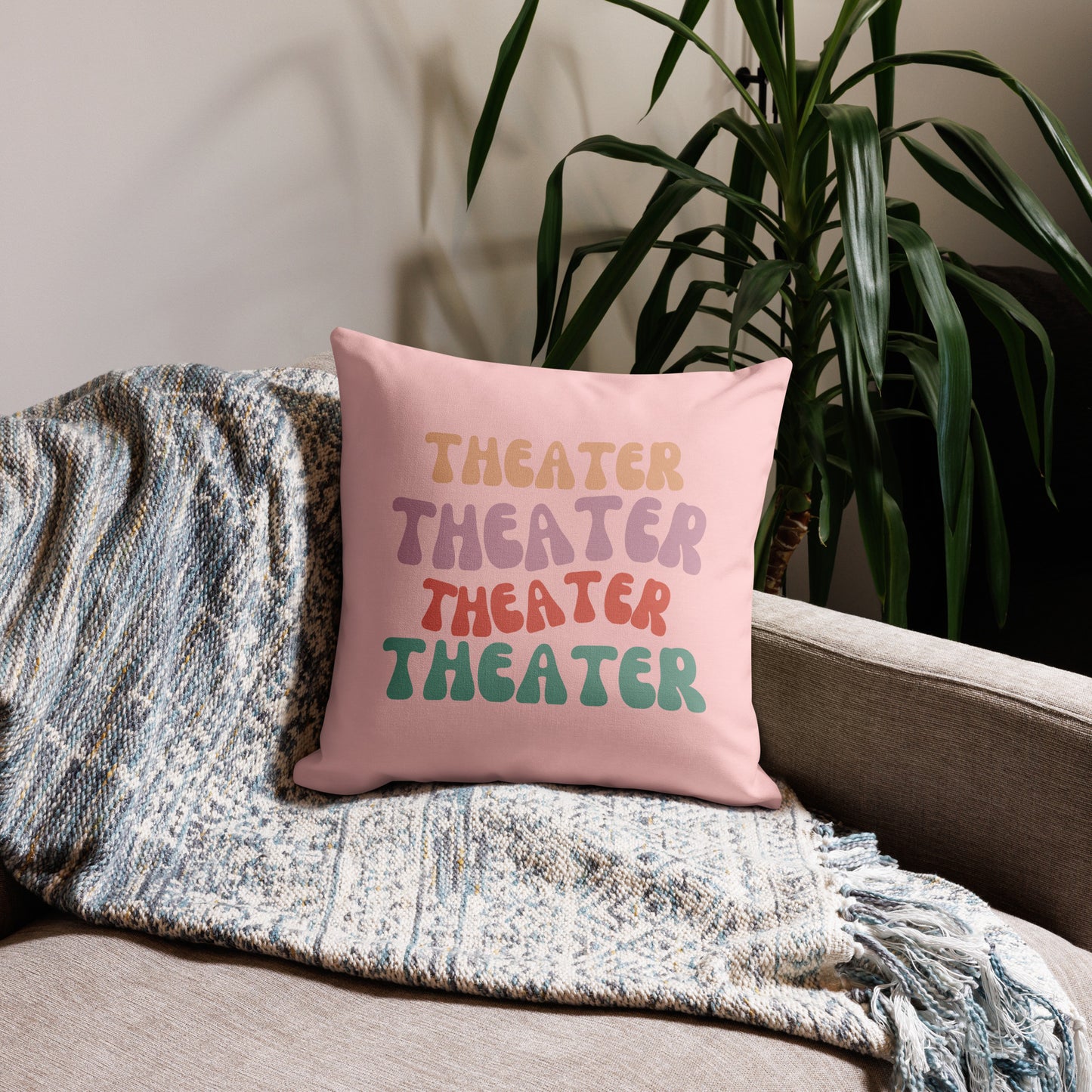 Theater Pillow, Drama Inspired Home Decor, Play Rehearsal Essential, Theater Gift, Drama Student Gift