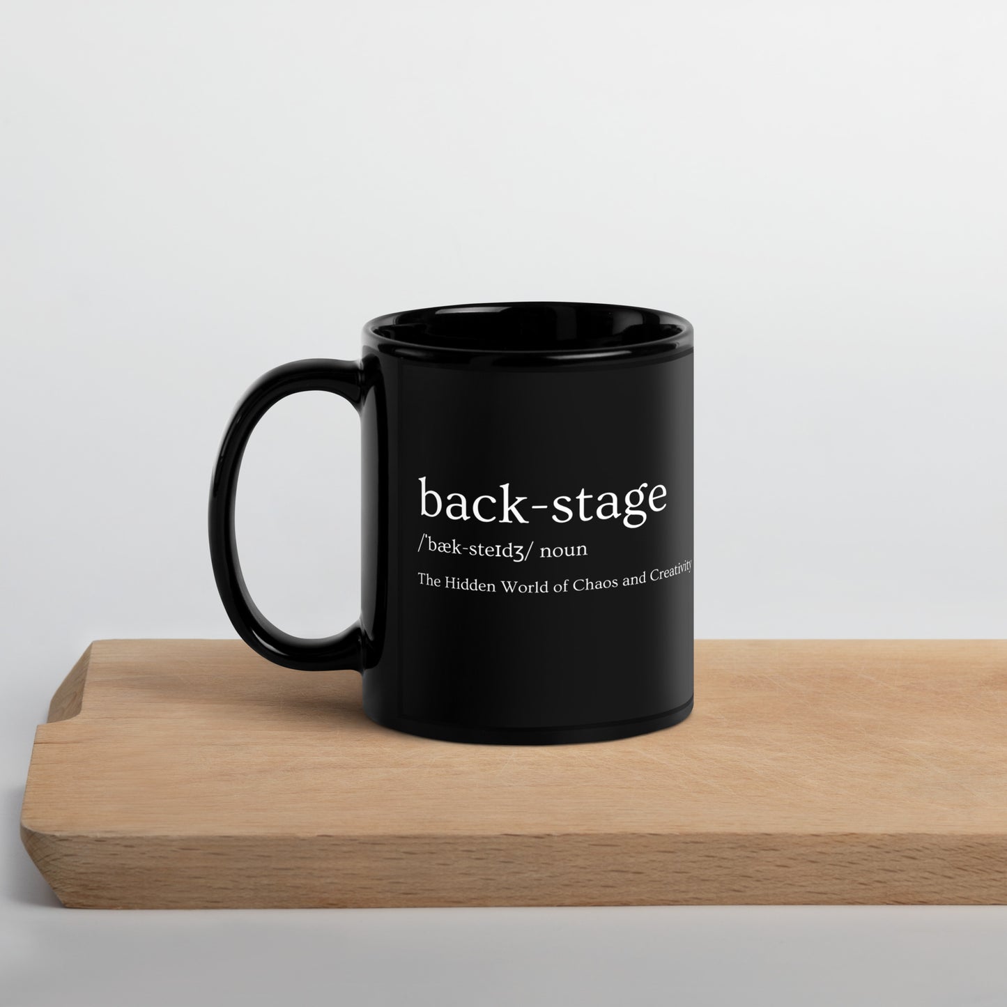 Theater Lover Glossy Mug, Backstage Definition Mug, Stage Crew Gift, Drama Student Mug, Musicals Gift, Plays Mug
