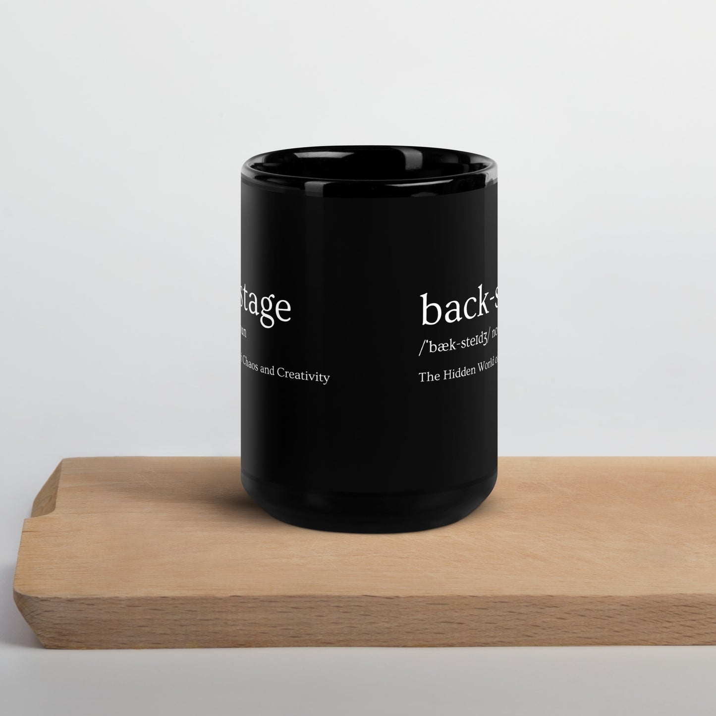 Theater Lover Glossy Mug, Backstage Definition Mug, Stage Crew Gift, Drama Student Mug, Musicals Gift, Plays Mug
