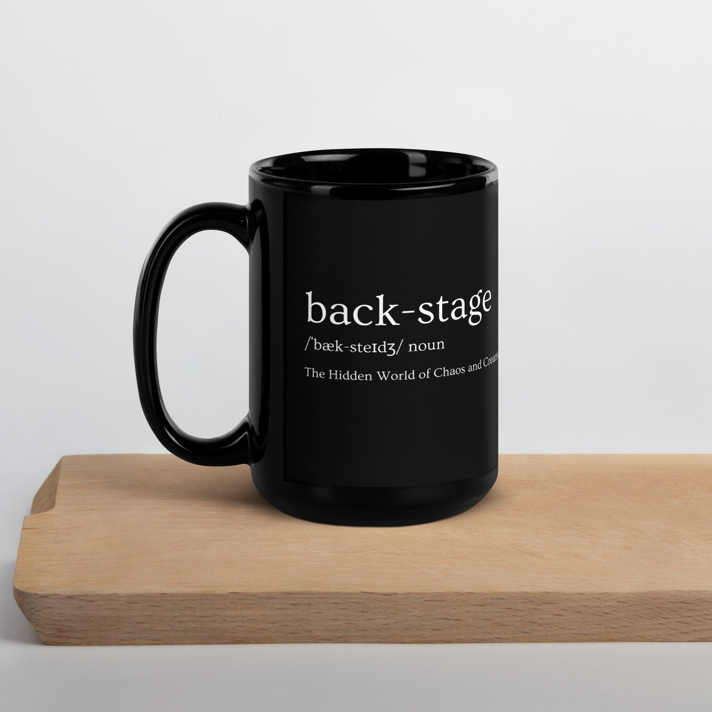 Theater Lover Glossy Mug, Backstage Definition Mug, Stage Crew Gift, Drama Student Mug, Musicals Gift, Plays Mug