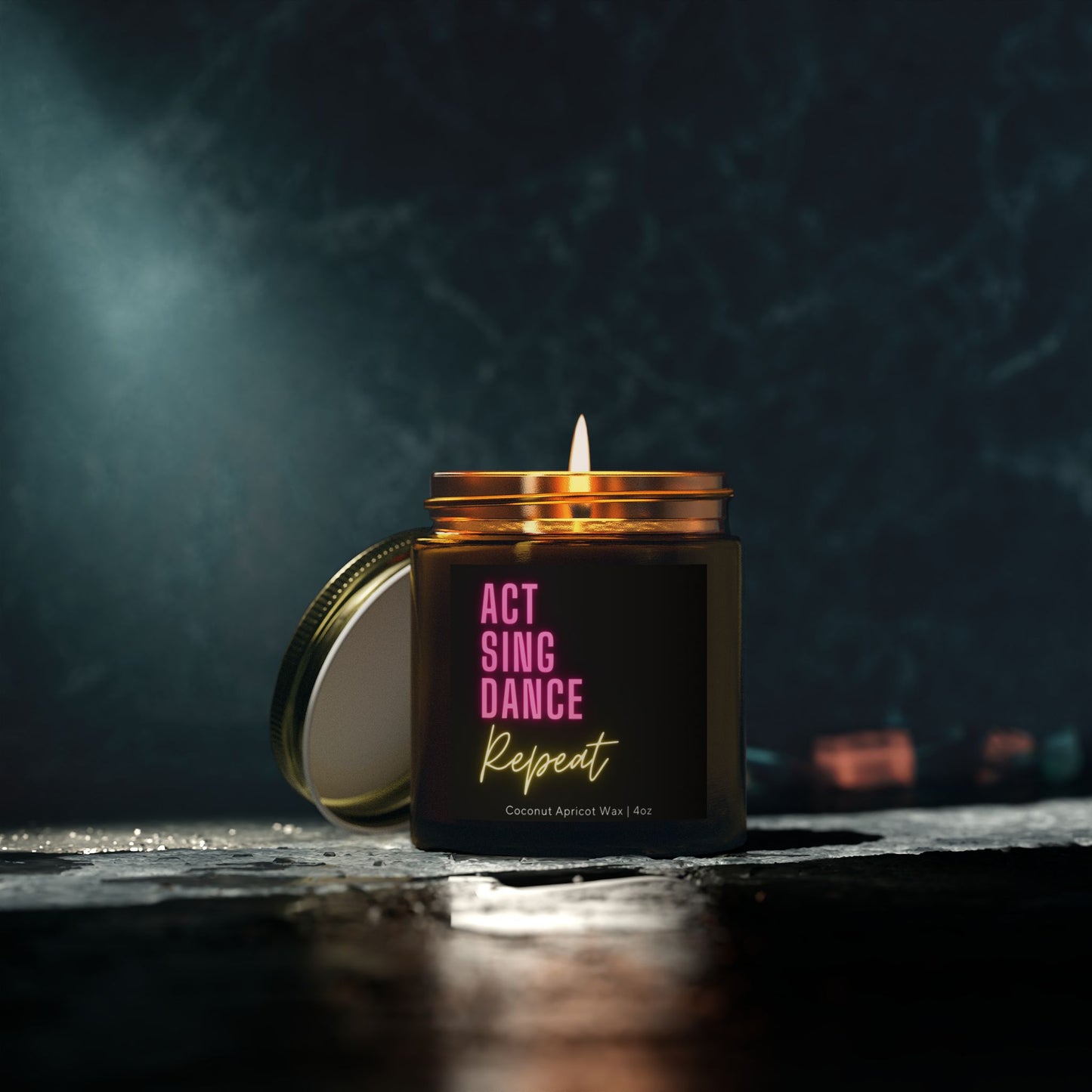 Act Sing Dance Repeat - Scented Candle for Theater Lovers, Actors, Dancers, and Performers, Gift for Drama Enthusiast & Musical Theater Fans