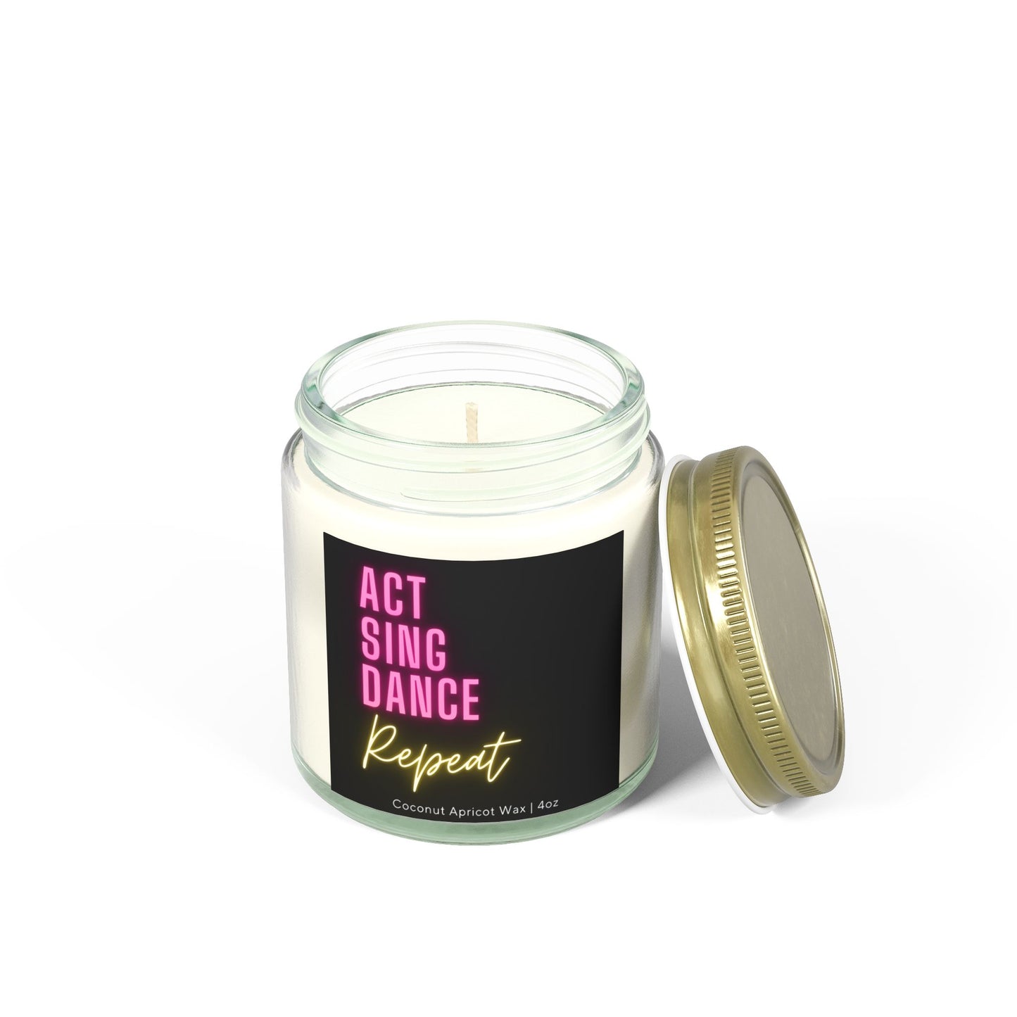 Act Sing Dance Repeat - Scented Candle for Theater Lovers, Actors, Dancers, and Performers, Gift for Drama Enthusiast & Musical Theater Fans