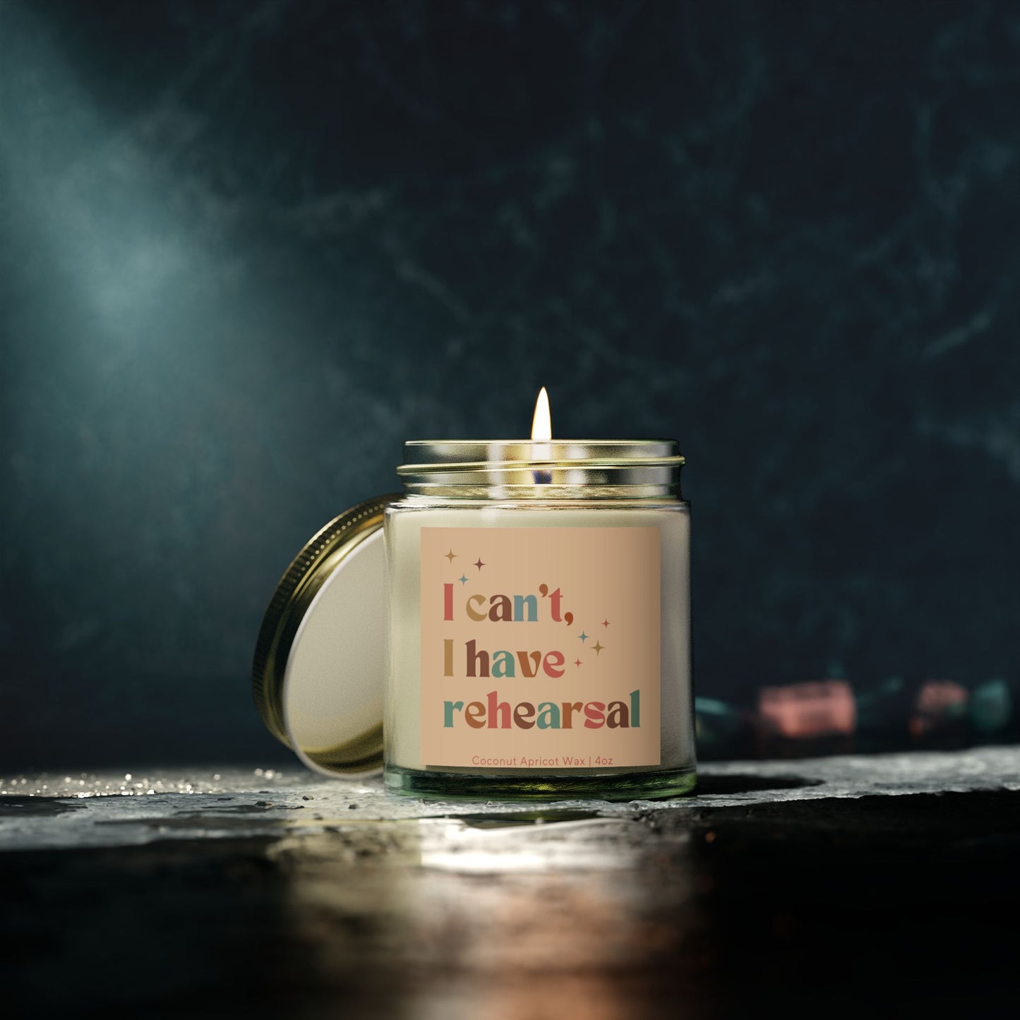 I Can't I Have Rehearsal Candle - Drama Scented Candle - Theater Candle - Musicals Candle - Gift for Drama Lover - Plays Candle