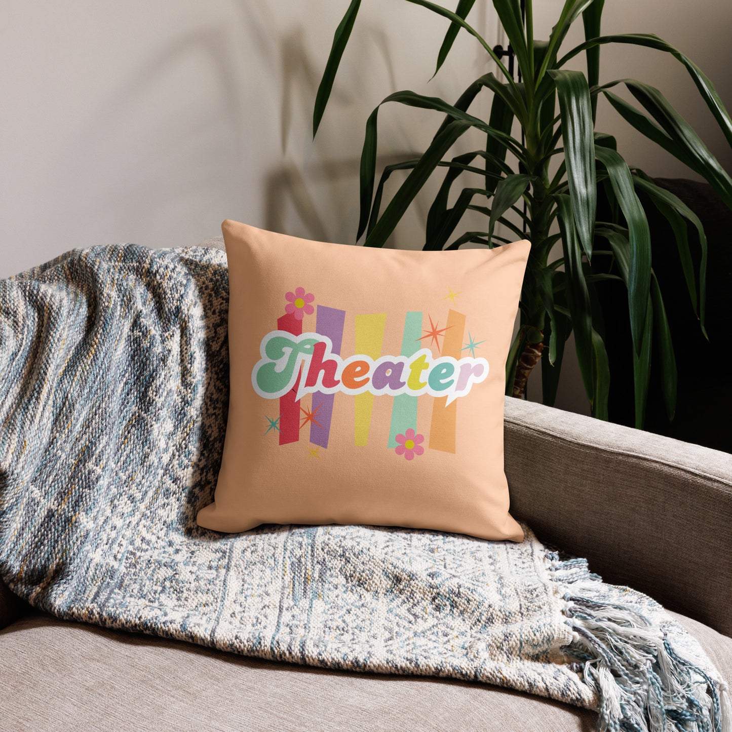 Musical Theater Pillow, Drama Room Decor, Play Rehearsal Pillow, Theater Gift, Drama Home Essential, Theater Student Gift