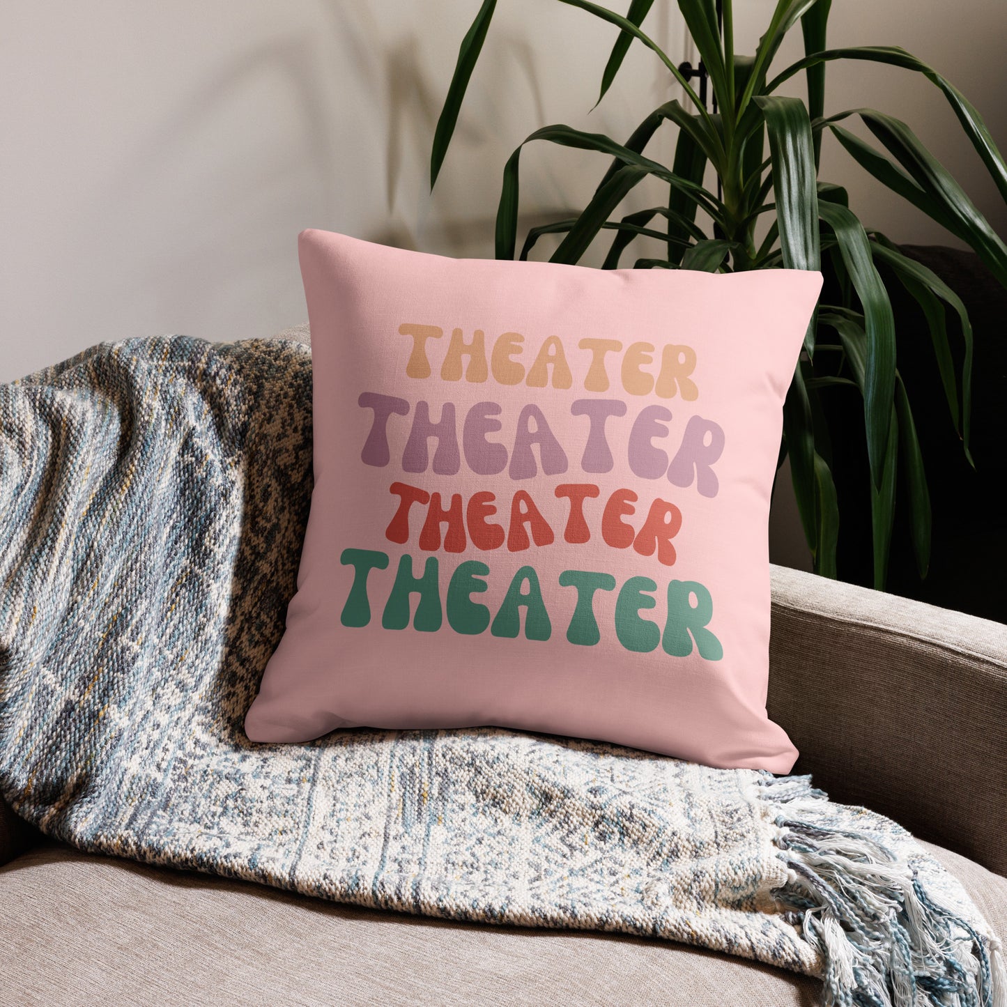 Theater Pillow, Drama Inspired Home Decor, Play Rehearsal Essential, Theater Gift, Drama Student Gift