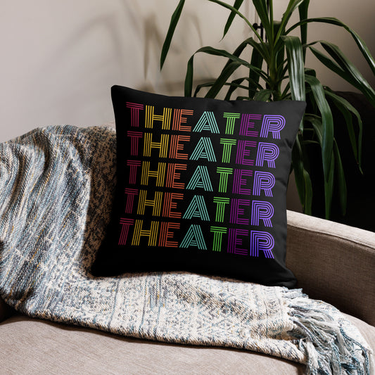 Theater Lover Colorful Pillow, Musical Drama Club Home Decor, Play Inspired Throw Pillow, Theater Student Gift