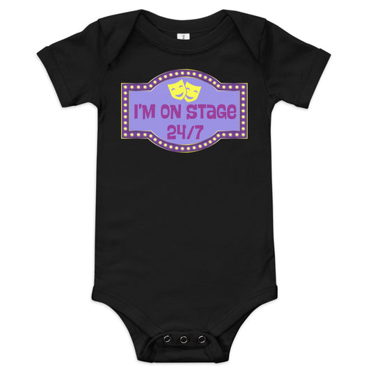 Theatre Baby Onesie, Musical Theatre Newborn Outfit, Theatre Parent Shirt, Onstage 24/7 Theater Gift