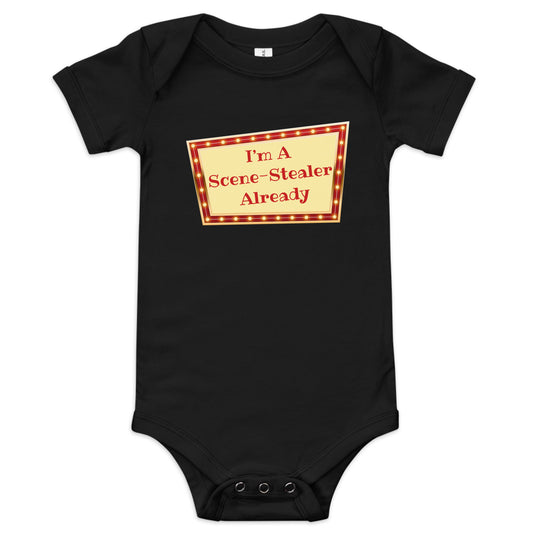 Scene Stealer Theater Baby Bodysuit, Drama Infant Onesie, Theatre Parent Gift, Theatre Baby Gift