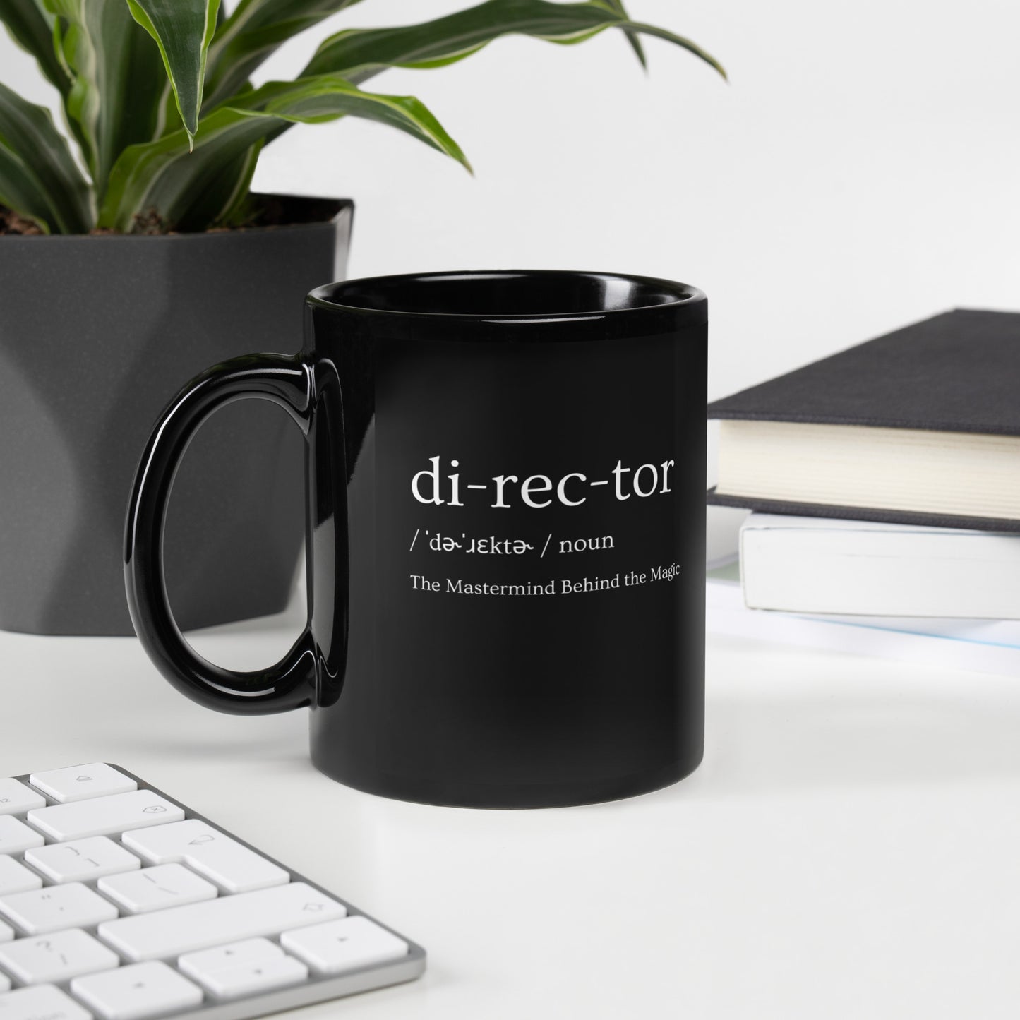 Director Definition Black Glossy Mug, Theater Gift for Drama Lover, Plays Enthusiast, Theater Student, Funny Gift