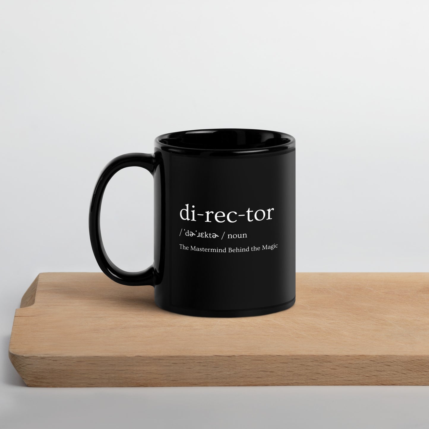 Director Definition Black Glossy Mug, Theater Gift for Drama Lover, Plays Enthusiast, Theater Student, Funny Gift