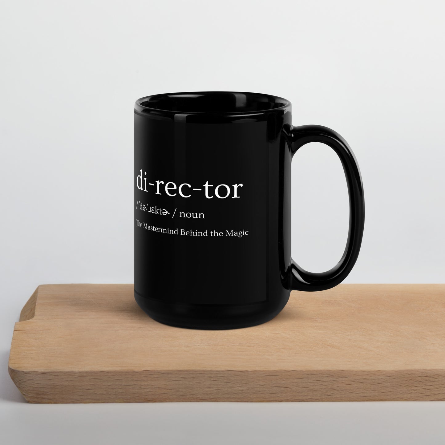 Director Definition Black Glossy Mug, Theater Gift for Drama Lover, Plays Enthusiast, Theater Student, Funny Gift