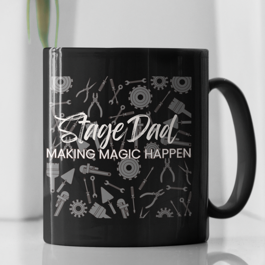 Theater Dad Mug, Drama Play Mug, Theater Parent Gift, Musical Dad Mug, Stage Crew Dad, Father's Day Gift