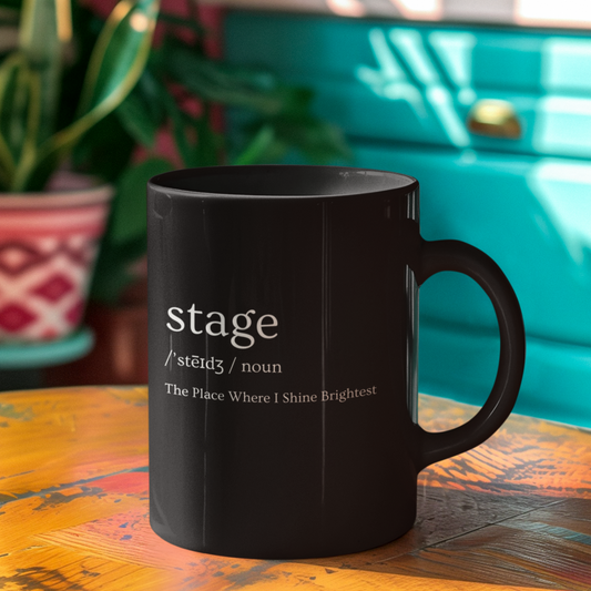 Stage Definition Mug, Musical Theater Gift, Drama Rehearsal Cup, Play Director Gift, Theatre Coffee Mug, Ceramic Stage Crew Mug, Theatre Definition Gift, Theater Play Rehearsal Cup, Musical Director Gift