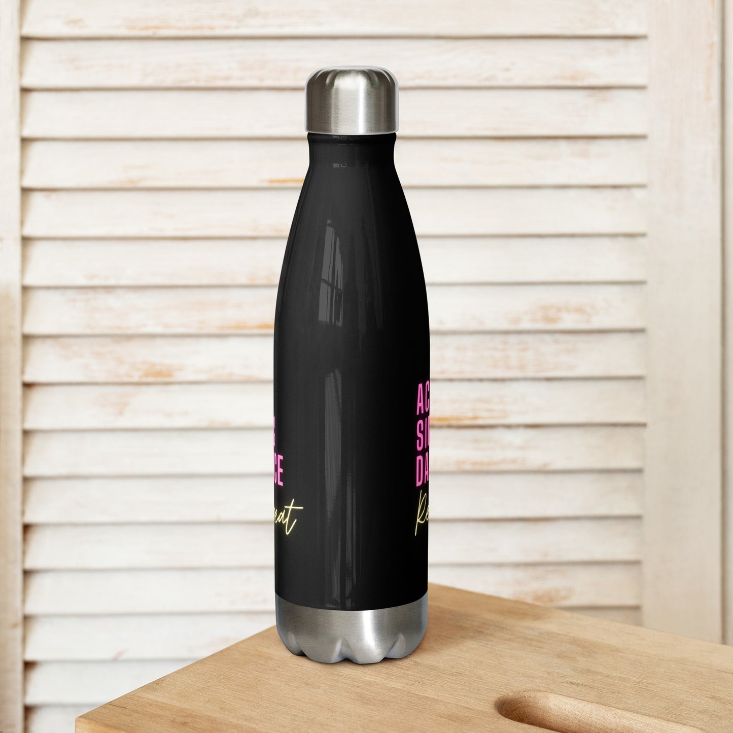 Theater Enthusiast Act Sing Dance Water Bottle, Drama Student Gift, Musical Lover Reusable Bottle