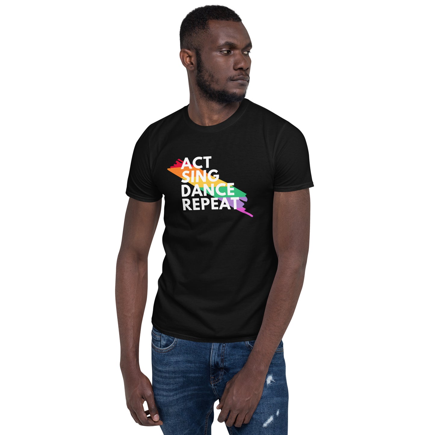 Act Sing Dance Repeat Shirt, Actor Tee, Drama Gift, Musical Theater Shirt, Rainbow Shirt