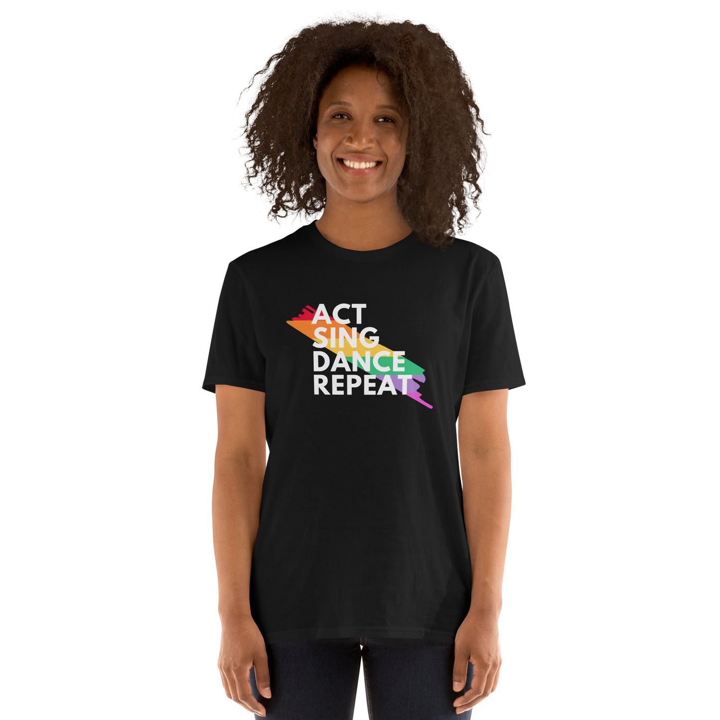 Act Sing Dance Repeat Shirt, Actor Tee, Drama Gift, Musical Theater Shirt, Rainbow Shirt