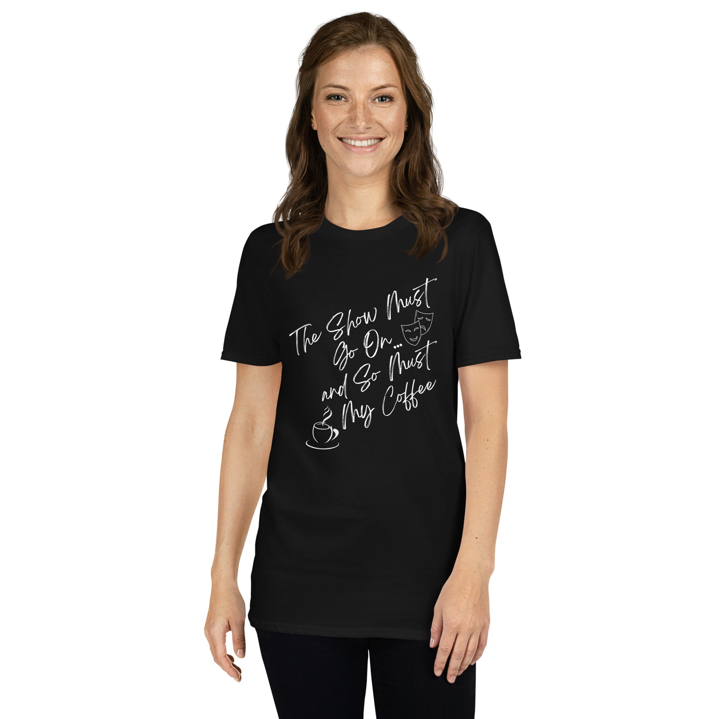 Theater Lover Coffee T-shirt, Musical Drama Tee, Theater Student Gift, Director Rehearsal Shirt, Theater & Coffee Shirt