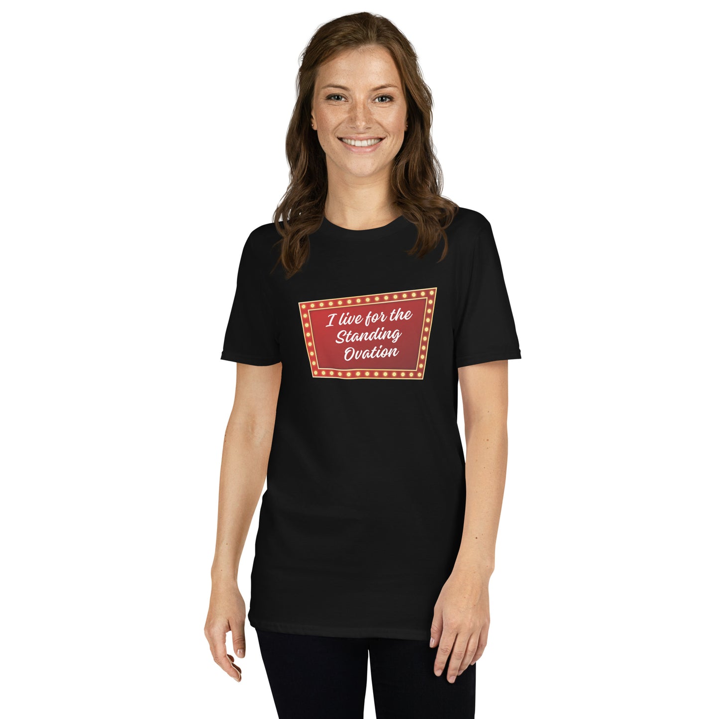 I Live for the Standing Ovation Tee, Theater Lover Shirt, Musical Drama Top, Theater Student Gift