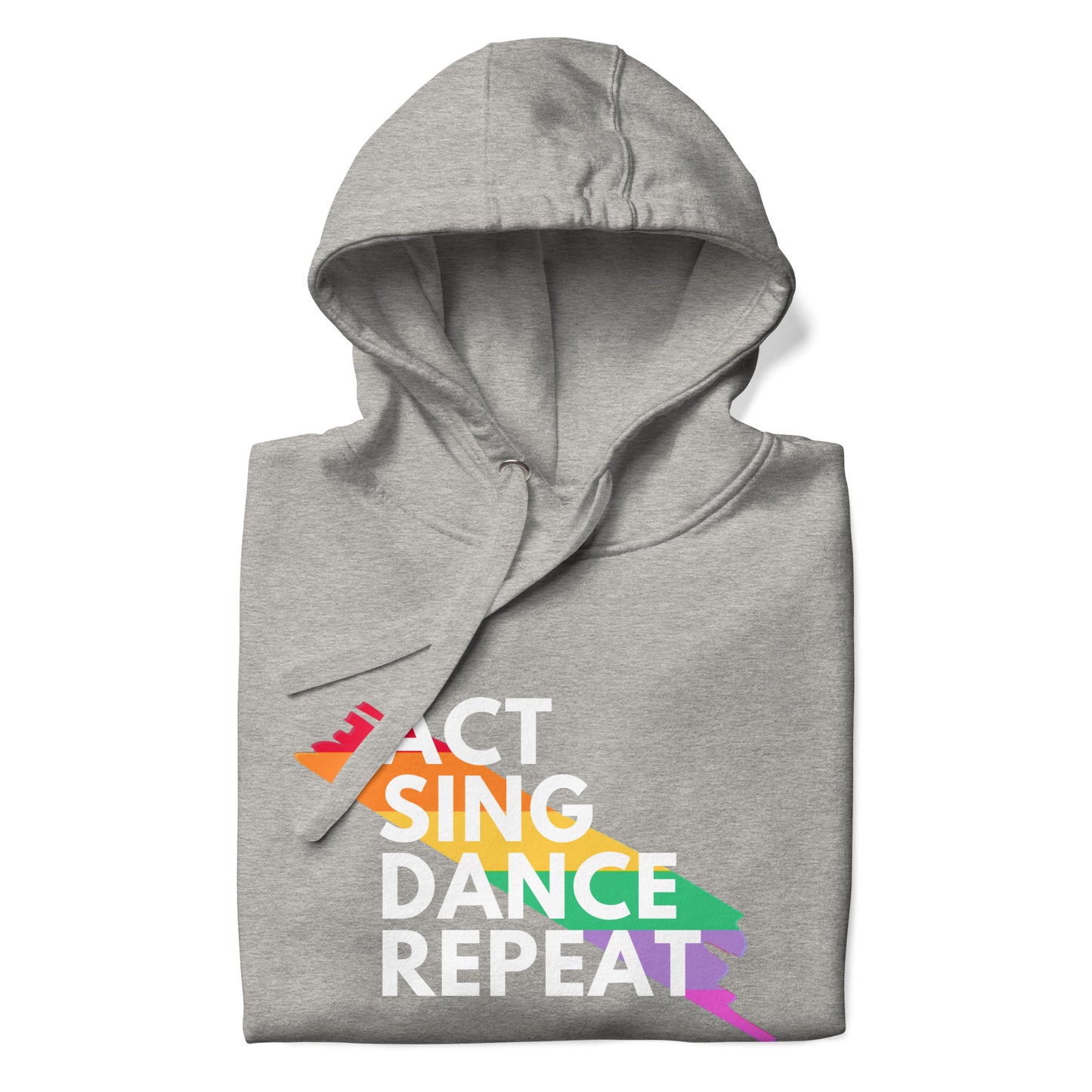 Rainbow Splash Unisex Theater Lover Hoodie, Act Sing Dance Repeat Sweatshirt, Musicals Drama Plays